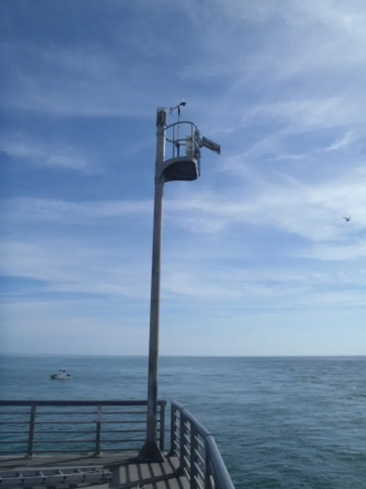 Weather station on the north jetty at Sebastian Inlet, FL